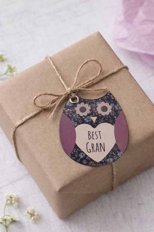 Owl Themed Gift Tags with String – Assorted Messages